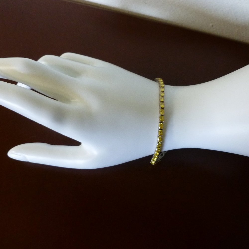 Sterling Silver Yellow Bella Luce Tennis Bracelet NWT